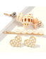 Fashion Golden Mermaid Stars Alloy Conch Imitation Pearl Hairpin Stud Set