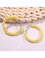 Fashion White Alloy Sequined Circle Stud Earrings