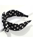 Fashion Black And White Resin Fabric Bow Headband
