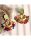 Fashion Color Alloy Natural Stone Earrings