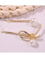 Fashion Irregular Rectangular Three-piece Set Alloy Diamond Pearl Hair Clip Set