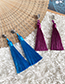 Fashion Lake Blue Alloy Studded Tassel Earrings