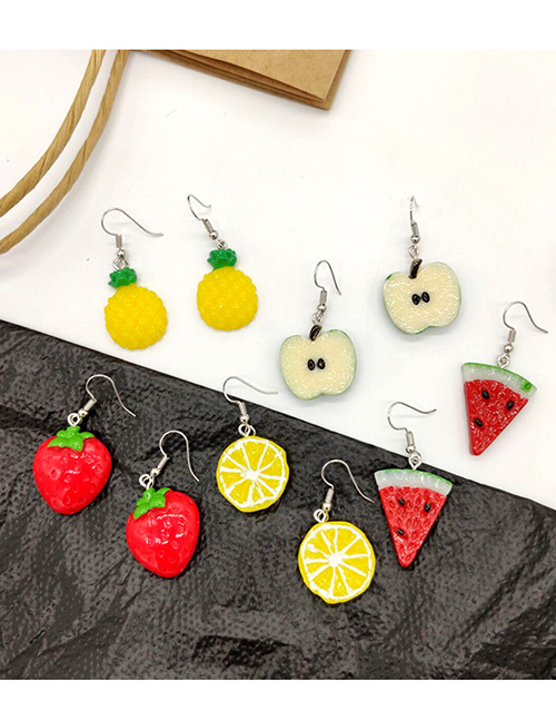 Fashion Apple Yellow Fruit Ice Cream Earrings