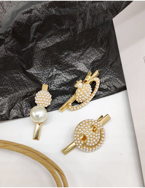 Fashion Pearl Gold Alloy Pearl Hairpin