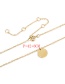 Fashion Steel Color Stainless Steel Geometric Round Gold-plated Necklace