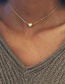 Fashion Rose Gold Color Titanium Steel Heart Necklace
