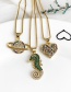 Fashion Gold Copper Inlaid Zircon Planet Necklace