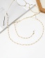 Silver Pearl Glasses Hanging Chain Necklace