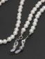 White Pearl Eye Chain 70cm
