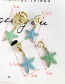 Green Alloy Conch Starfish Stud Earrings