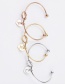 Fashion Rose Gold G Stainless Steel Love Knotted English Letter Open Bracelet