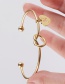 Fashion Rose Gold E Stainless Steel Love Knotted English Letter Open Bracelet