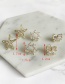 Fashion Gold Copper Inlaid Zircon Starfish Earrings