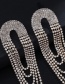 Fashion Gold + White Diamond Multi-layer Tassel Full Diamond Earrings