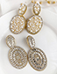 Fashion Diamond Alloy Pearl Studded Geometric Earrings