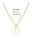 Fashion Gold Pearl Double Ring Necklace