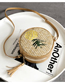 Pineapple Straw Tassel Embroidered Letter Shoulder Diagonal Package