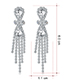 White K Alloy Diamond Geometry Tassel Earrings
