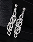 White K Alloy Diamond Stud Earrings