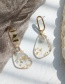 Fashion Golden Triangle Alloy Resin Geometric Earrings
