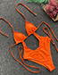 Fashion Orange Lace-up One-piece Swimsuit