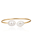 Fashion Gold Shaped Pearl Open Bracelet