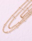 Fashion Gold Alloy Pearl Pentagram Tassel Stud Earrings