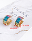 Fashion Champagne Alloy Diamond Wide Round Earrings
