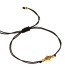 Fashion Star Black Plated Gold And Diamond Braided Hand Rope