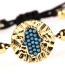 Fashion Lotus Gold Gold-plated Steel Ball Full Diamond Bracelet