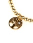 Fashion Anchor Gold Zircon Life Tree Metal Bead Bracelet