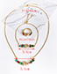 Fashion Golden N Copper Inlaid Zircon Letter Necklace