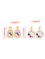 Fashion Golden Square Alloy Natural Stone Imitation Pearl Earrings