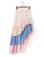 Fashion Color Color Matching Fishtail Skirt Cake Skirt