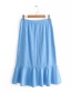 Fashion Blue Ruffle Skirt