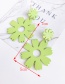 Fashion Green Resin Flower Earrings