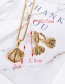 Fashion Gold Copper Inlaid Zircon Shell Necklace