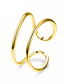 Fashion Gold Double-layer Open Stainless Steel Ring