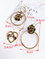 Fashion Bronze Alloy Leopard Head Stud Earrings
