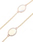 Fashion Gold Real Gold Plating Chain Stainless Steel Opal Oval Anti-skid Glasses Chain