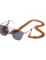 Fashion Leopard Resin Acrylic Environmental Protection Glasses Chain