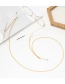 Fashion Gold Hollow Chain Hanging Neck Pearl Glasses Chain