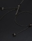 Fashion Black Halter Crystal Bow Glasses Chain