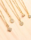 Fashion Round Bead Gold Copper Plated Gold Micro Diamond Necklace