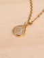 Fashion Round Gold Copper Plated Gold Micro Diamond Necklace