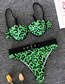 Fashion Green Leopard Hard Pack Waist Pack Split Swimsuit