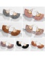 Fashion Purple Alloy Fan-shaped Line Ear Fringe Stitch Earrings