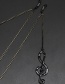 Fashion Black Hanging Neck Large Note Chain Glasses Chain