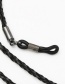 Fashion Black Woven Twist Chain Chain