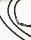 Fashion Black Woven Twist Chain Chain